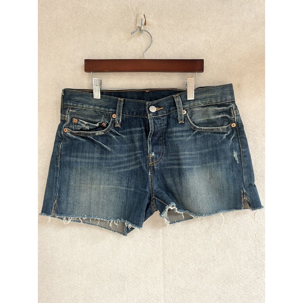 Levi's 501 Womens Shorts Size 31 Cutoff Raw Hem Button Fly Cotton Booty